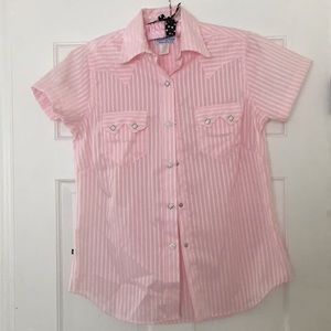 Rockmount Ranch Wear pink/white shirt